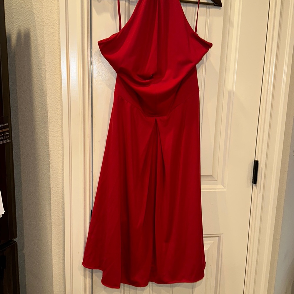 Shape rx halter tie backless red dress size xl
